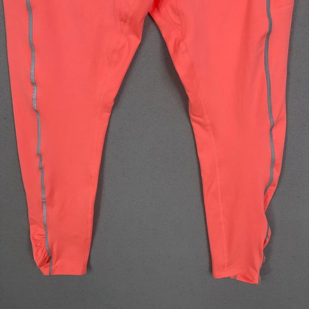 Free People Movement Leggings Womens Large Just Peachy Reflective Rouched